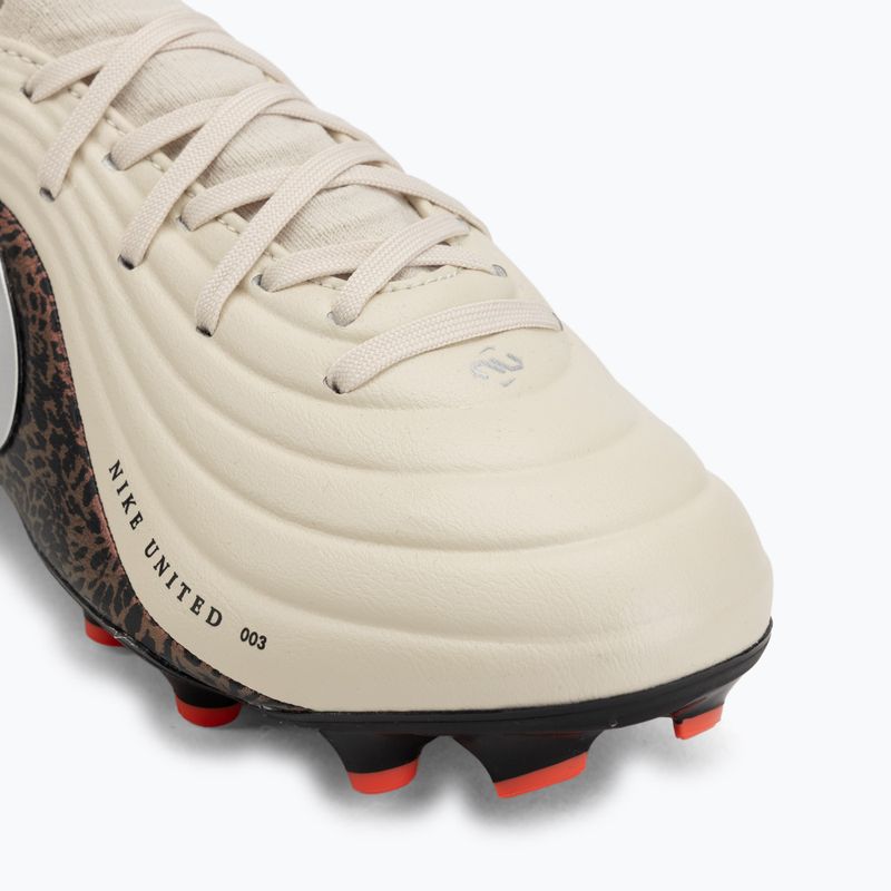 Футбольне взуття дитяче Nike United Jr. Tiempo Maestro Academy MG fossil/burgundy crush/metallic silver 7