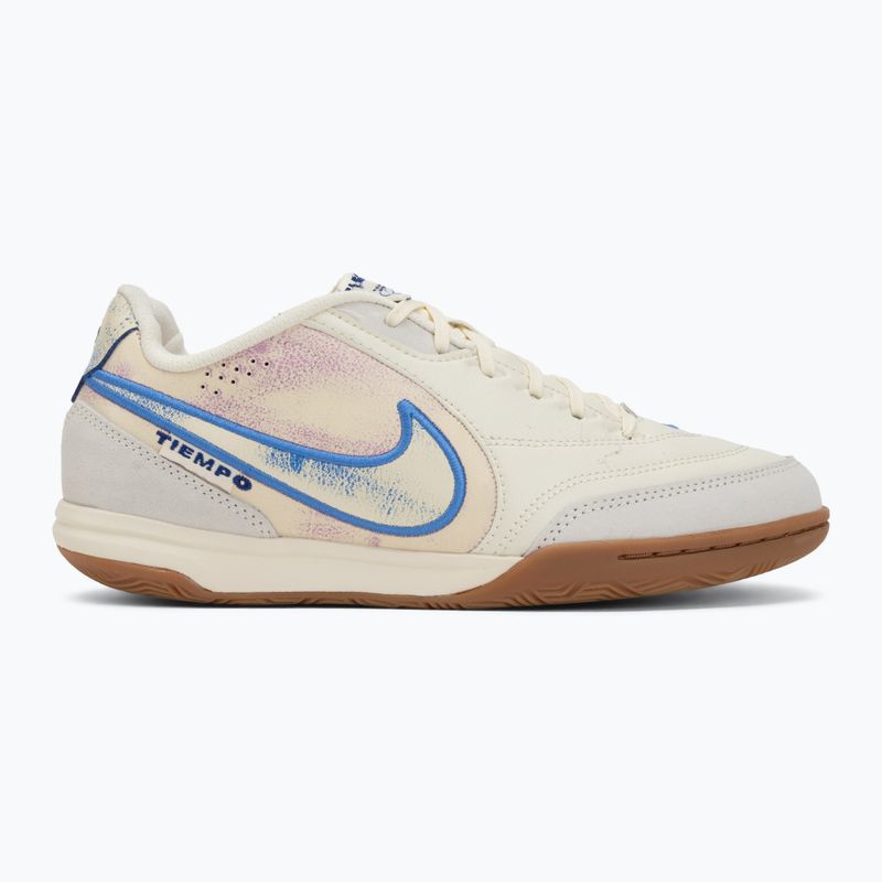 Кросівки футбольні чоловічі Nike Tiempo Streetgato PRM IC coconut milk/gum medium brown/blue crystal 2
