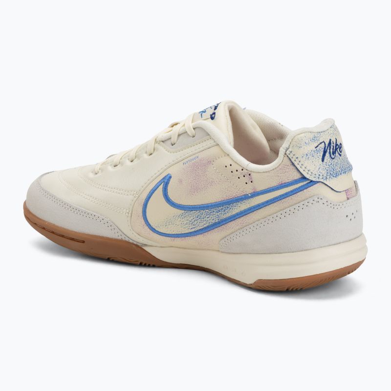 Кросівки футбольні чоловічі Nike Tiempo Streetgato PRM IC coconut milk/gum medium brown/blue crystal 3