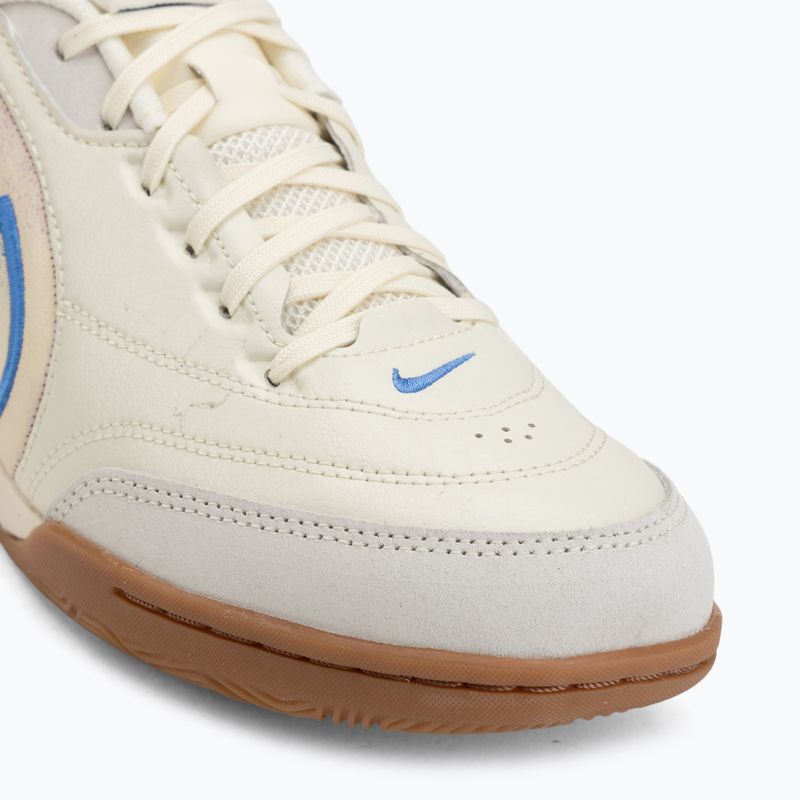 Кросівки футбольні чоловічі Nike Tiempo Streetgato PRM IC coconut milk/gum medium brown/blue crystal 7