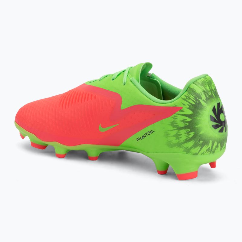 Кросівки футбольні чоловічі Nike Phantom 6 Low Academy Erling Haaland FG hot punch/green strike/black 3
