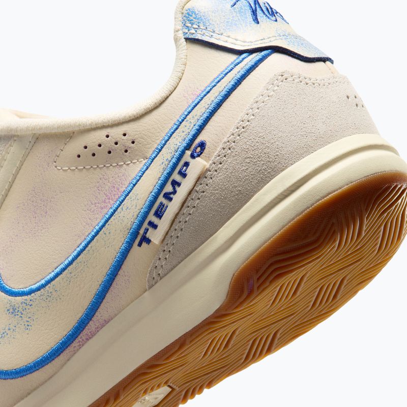 Кросівки футбольні чоловічі Nike Tiempo Streetgato PRM IC coconut milk/gum medium brown/blue crystal 4