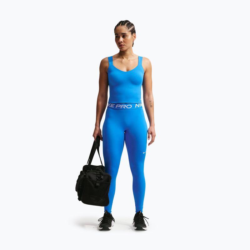 Футболка для тренувань жіноча Nike Pro Sculpt Medium Support Padded Tank light photoblue/white 2