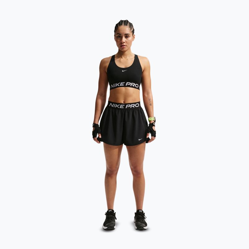 Шорти для тренувань жіночі Nike Pro 2in1 black/white 2