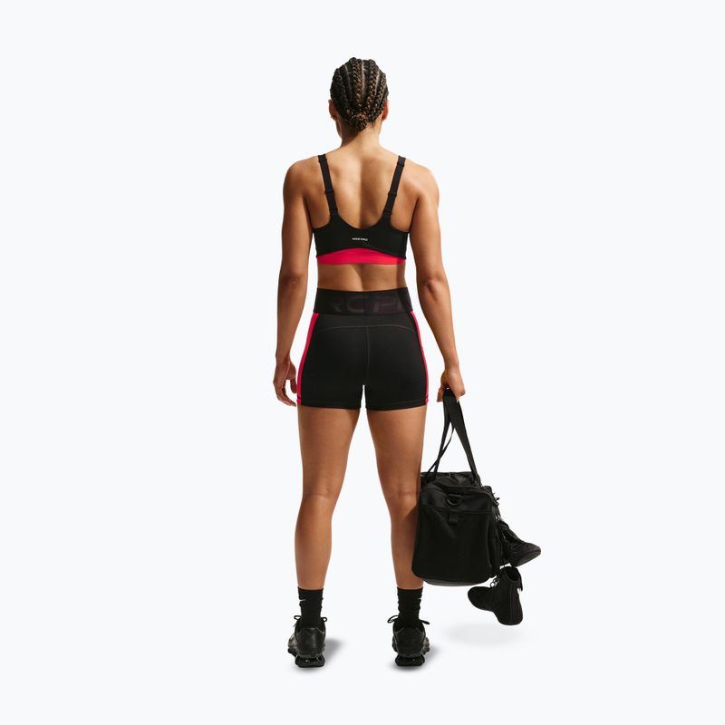 Шорти для тренувань жіночі Nike Pro Sculpt Dri-Fit High-Waisted Biker 5" black/light crimson/white 3