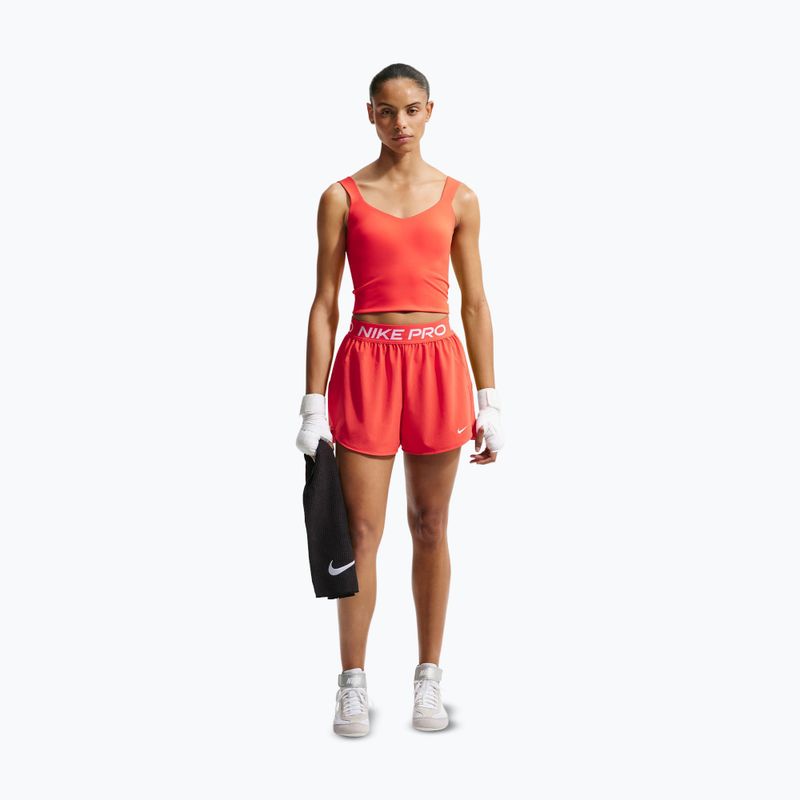 Футболка для тренувань жіноча Nike Pro Sculpt Medium Support Padded Tank light crimson/white 2