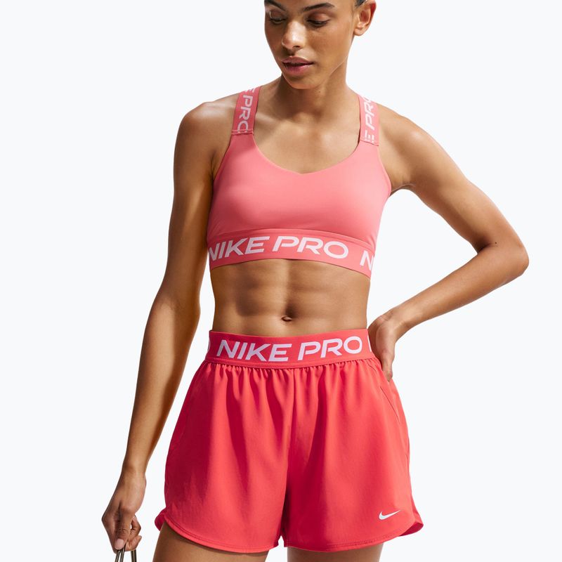 Шорти для тренувань жіночі Nike Pro 2in1 light crimson/white 5