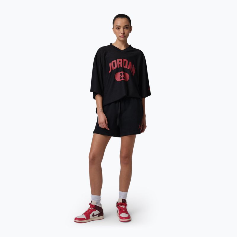Шорти жіночі Jordan Fleece black/gym red 2