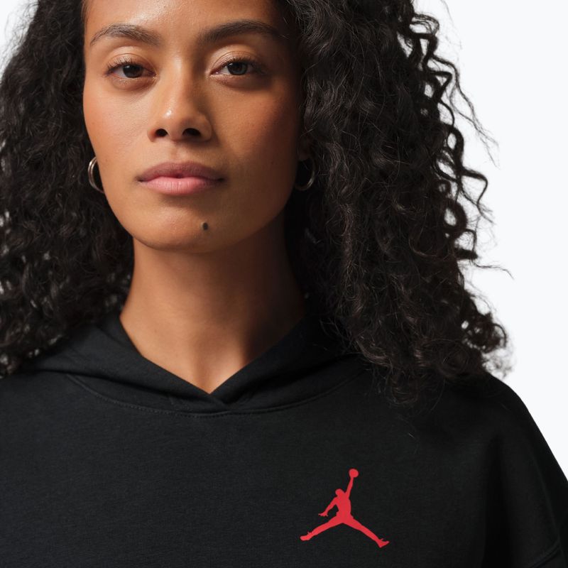 Кофта жіноча Jordan Fleece Hoodie black/gym red 4