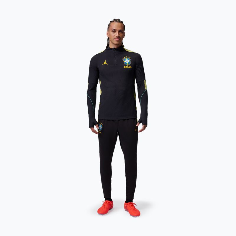 Чоловіча футбольна лонгслівка Brazil Strike Elite Jordan Dri-Fit Drill Top black/yellow pulse/light mint/P109C 2