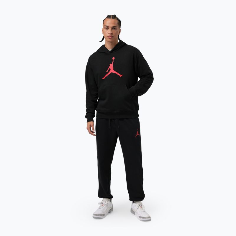 Кофта чоловіча Nike Jordan Pullover Hoodie black/gym red 2