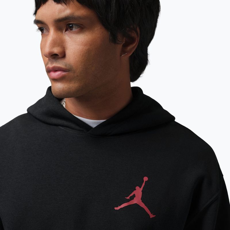 Кофта чоловіча Nike Jordan Pullover Hoodie black/gym red 4