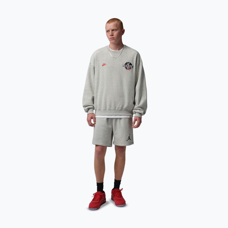 Шорти чоловічі  Jordan Fleece grey heather/black 2