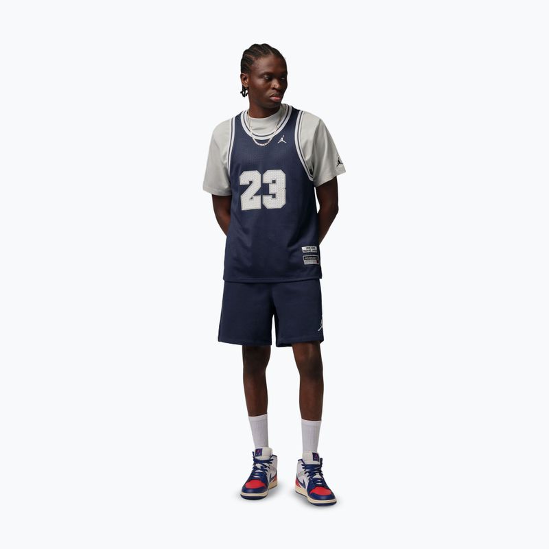 Шорти чоловічі Nike Jordan Fleece midnight navy/white 2