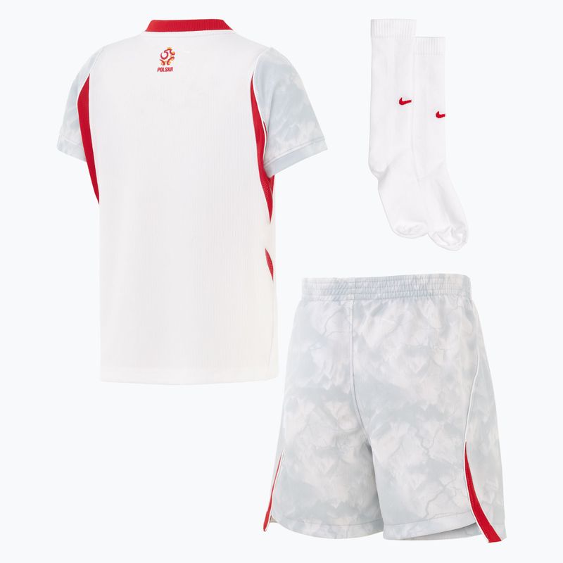 Комплект футбольний дитячий Nike Dri-Fit Poland Stadium Home Kit white/field silver 2