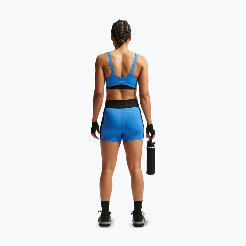 Шорти для тренувань жіночі Nike Pro Sculpt Dri-Fit High-Waisted Biker 5" light photo blue/black/white 3