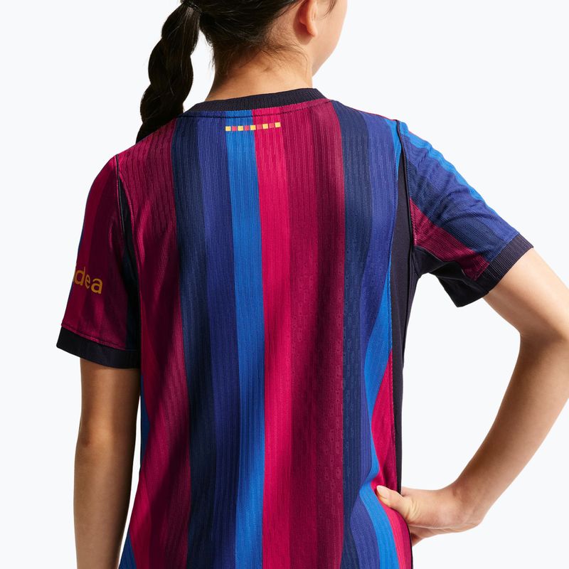 Футболка футбольна дитяча Nike FC Barcelona Dri-Fit ADV Match deep garnet/blue void 9