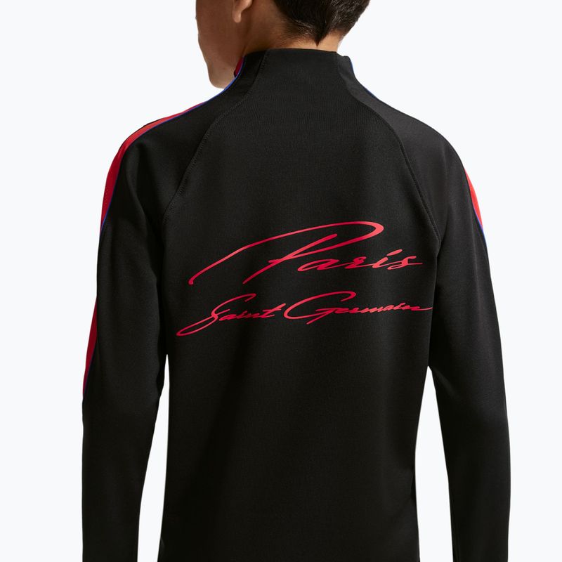 Кофта футбольна дитяча Nike Paris Saint-Germain Strike Dri-Fit Soccer Knit Drill Top black/global red/global red 7