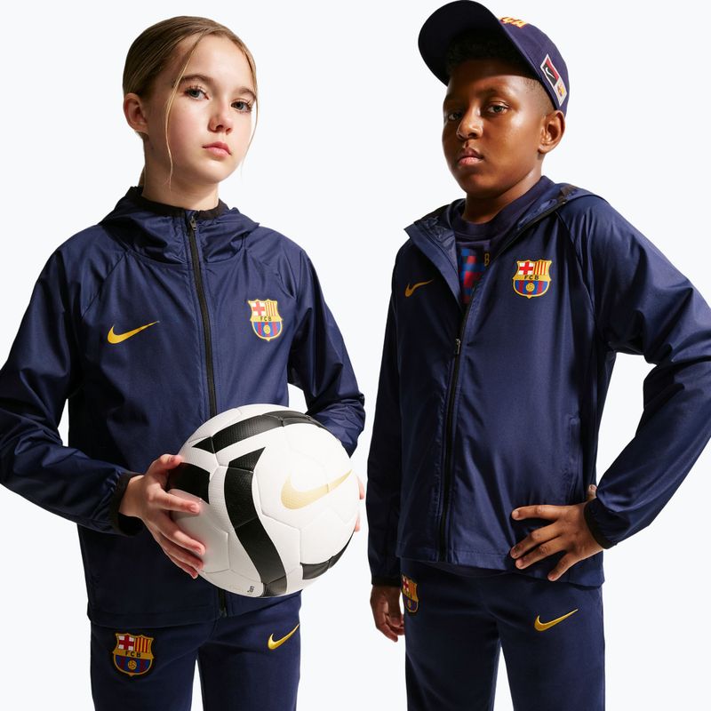 Дитяча футбольна куртка Nike FC Barcelona Academy Pro blackened blue/black/mineral yellow