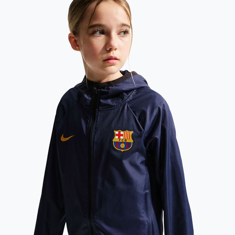 Дитяча футбольна куртка Nike FC Barcelona Academy Pro blackened blue/black/mineral yellow 4
