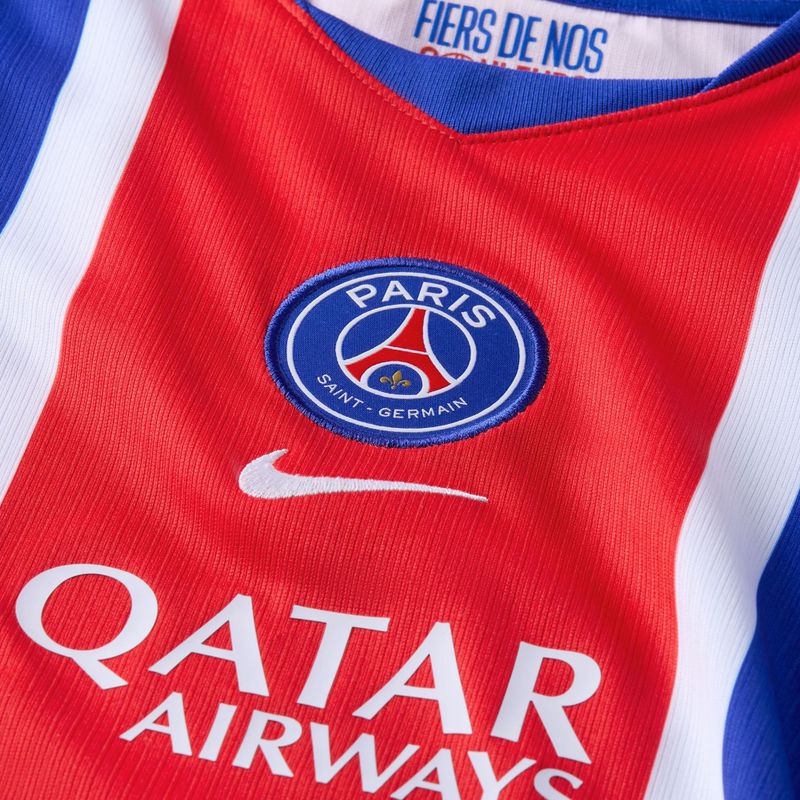 Футболка футбольна дитяча Nike Paris Saint-Germain Dri-Fit Stadium Home old royal/white/university red/white 3