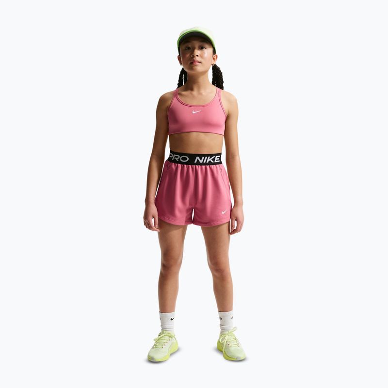Дитячі шорти Nike Pro Fleece Dri-Fit peony/peony/black/white 2