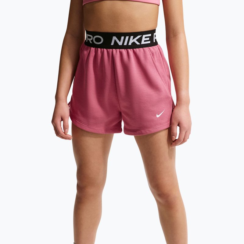 Дитячі шорти Nike Pro Fleece Dri-Fit peony/peony/black/white 4