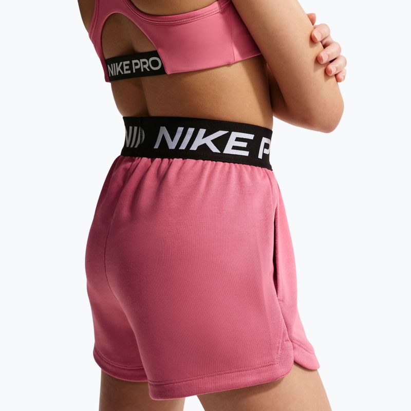 Дитячі шорти Nike Pro Fleece Dri-Fit peony/peony/black/white 5