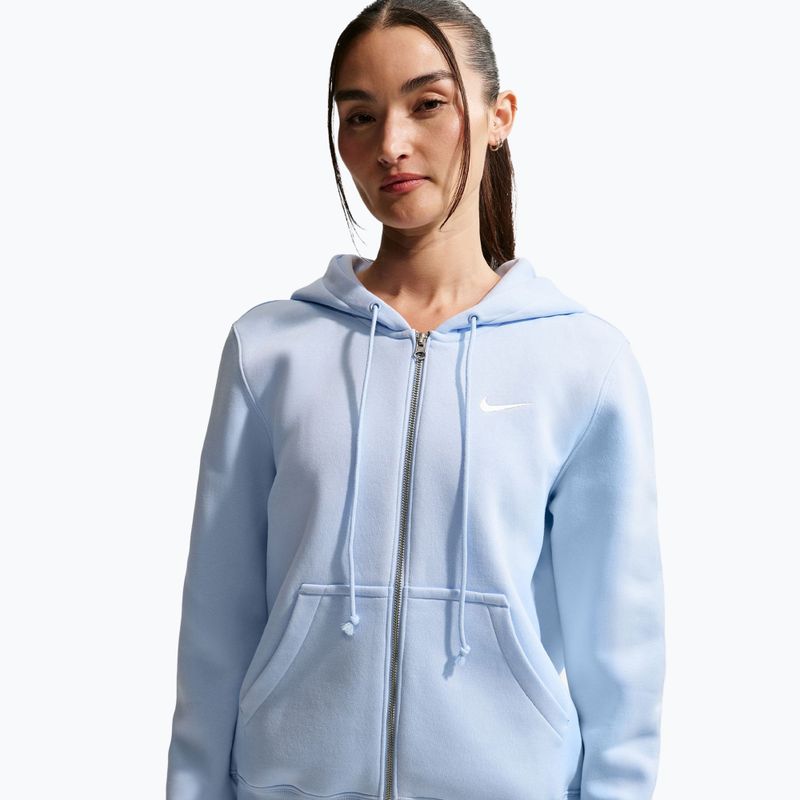 Кофта жіноча  Nike Sportswear Phoenix Fleece Full Zip hydrogen blue/sail 4