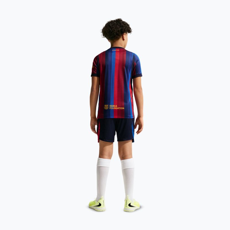 Шорти футбольні дитячі Nike FC Barcelona Dri-Fit Stadium Home blackened blue/mineral yellow 5