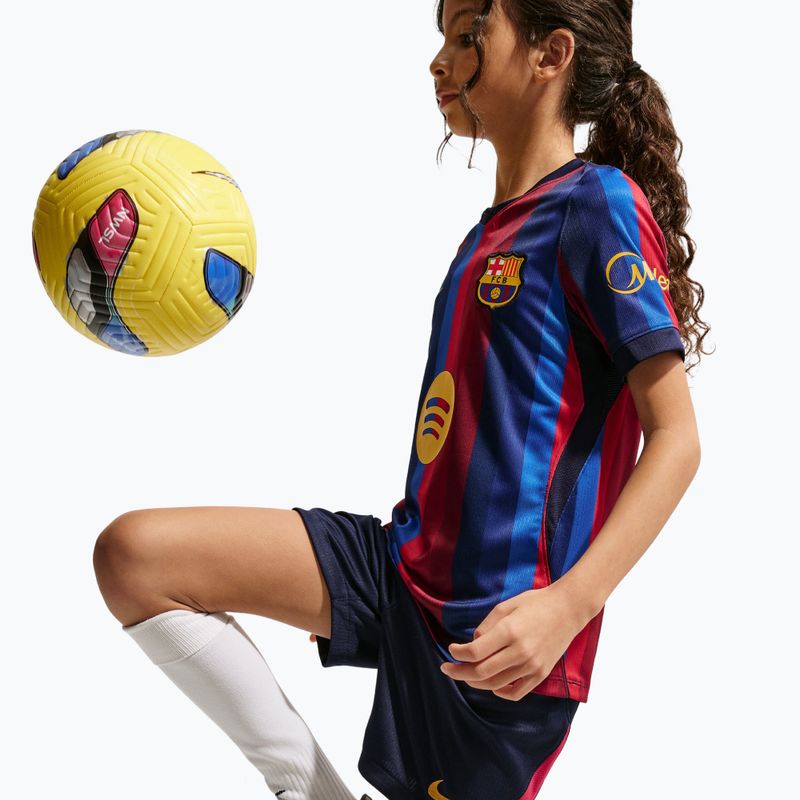 Шорти футбольні дитячі Nike FC Barcelona Dri-Fit Stadium Home blackened blue/mineral yellow 7