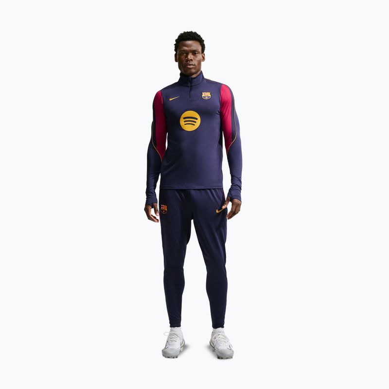 Кофта футбольна чоловіча Nike FC Barcelona Strike Soccer Drill Top blackened blue/mineral yellow 2