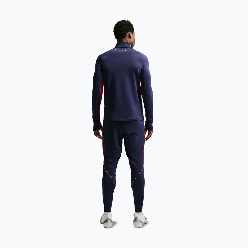 Кофта футбольна чоловіча Nike FC Barcelona Strike Soccer Drill Top blackened blue/mineral yellow 3