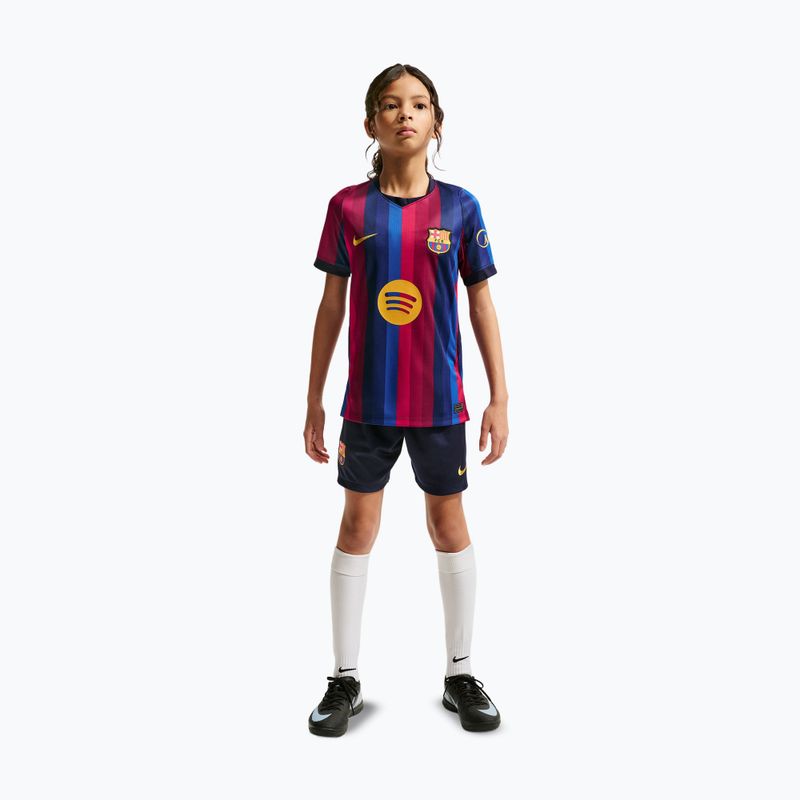 Футболка футбольна дитяча Nike FC Barcelona Dri-Fit Stadium Home deep garnet/blue void/mineral yellow 5