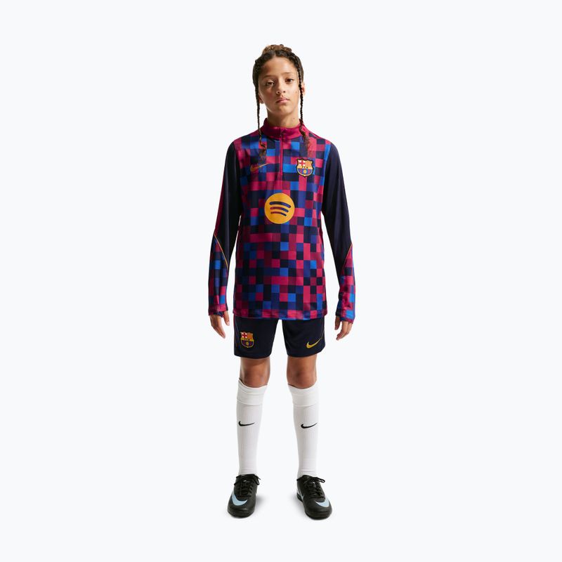 Кофта футбольна дитяча Nike FC Barcelona Dri-Fit Strike Drill Top noble red/noble red/mineral yellow 2
