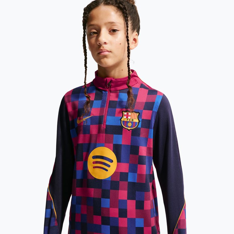Кофта футбольна дитяча Nike FC Barcelona Dri-Fit Strike Drill Top noble red/noble red/mineral yellow 4