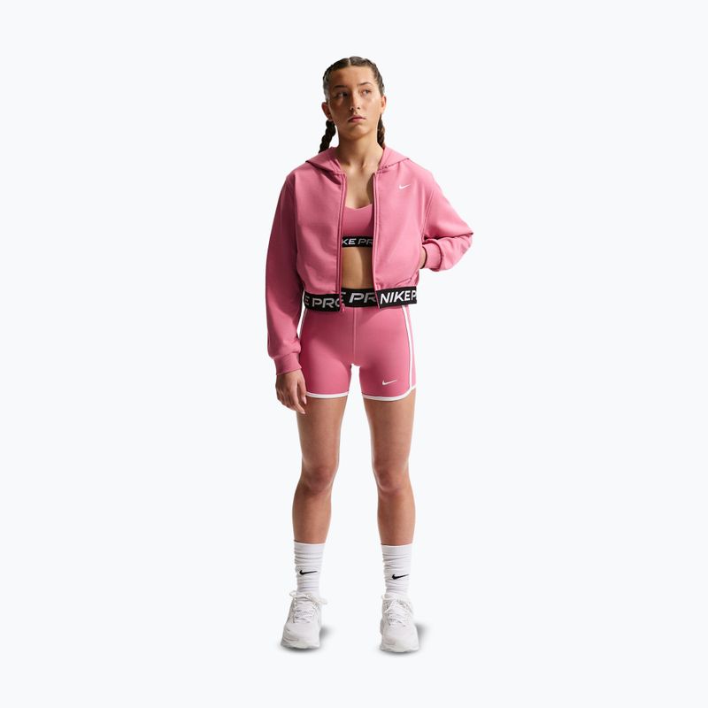 Кофта дитяча Nike Pro Fleece Dri-Fit Full-Zip peony/peony/black/white 2