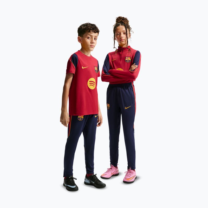 Штани футбольні дитячі Nike FC Barcelona Strike Dri-Fit blackened blue/noble red/yellow 2