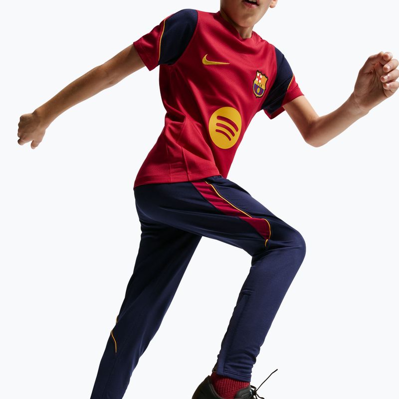 Штани футбольні дитячі Nike FC Barcelona Strike Dri-Fit blackened blue/noble red/yellow 5
