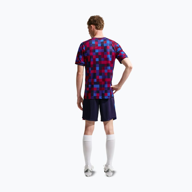 Футболка футбольна чоловіча Nike FC Barcelona Dri-Fit Pre-Match noble red/mineral yellow 3