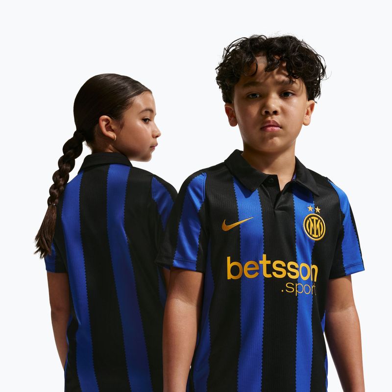 Футболка футбольна дитяча Nike Inter Milan Dri-Fit Stadium Home lyon blue/black/university gold 4
