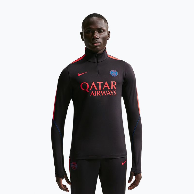Кофта футбольна чоловіча Nike Paris Saint-Germain Strike Dri-Fit Soccer Knit Drill Top black/global red/global red
