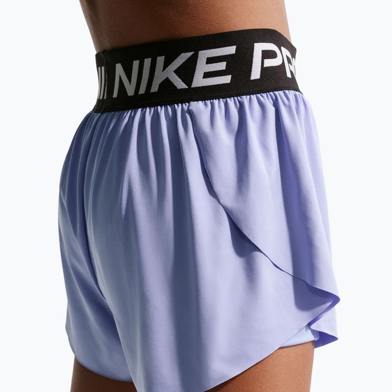 Шорти дитячі Nike Pro Dri-Fit 2in1 light thistle/black/white 5