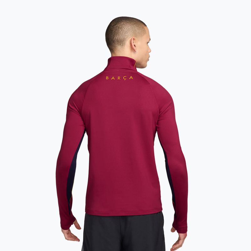 Кофта футбольна чоловіча Nike FC Barcelona Strike Soccer Drill Top noble red/mineral yellow/mineral yellow 2