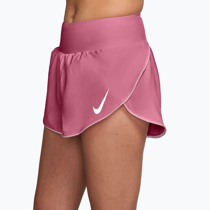 Шорти для бігу жіночі Nike Tempo Swoosh Dri-Fit Mid-Rise Brief-Lined peony/pink foam/white 3