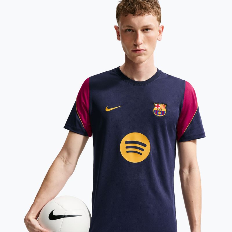 Футболка футбольна чоловіча Nike FC Barcelona Strike Soccer Dri-Fit blackened blue/noble red/mineral yellow 4