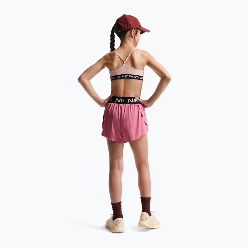 Шорти дитячі Nike Pro Dri-Fit 2in1 peony/black/white 2