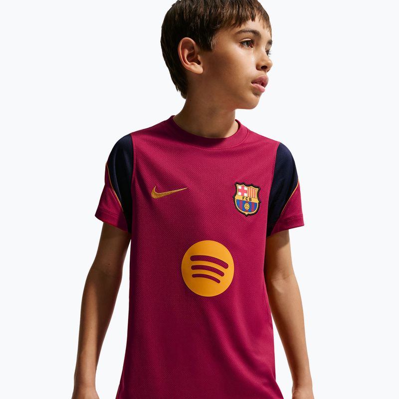 Футболка футбольна дитяча Nike FC Barcelona Strike Dri-Fit noble red/blackened blue 4