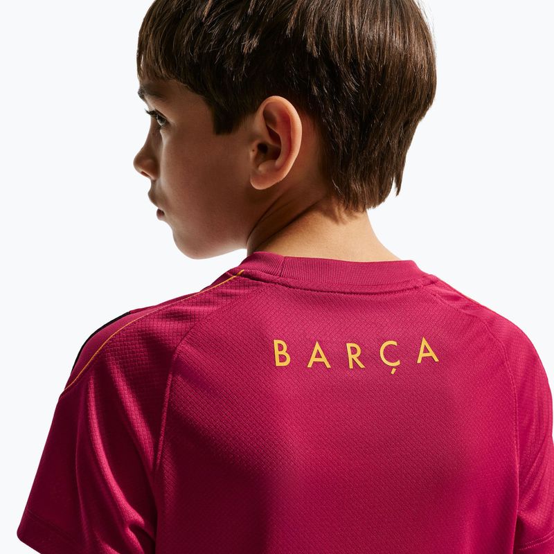 Футболка футбольна дитяча Nike FC Barcelona Strike Dri-Fit noble red/blackened blue 5