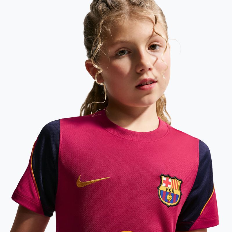 Футболка футбольна дитяча Nike FC Barcelona Strike Dri-Fit noble red/blackened blue 6